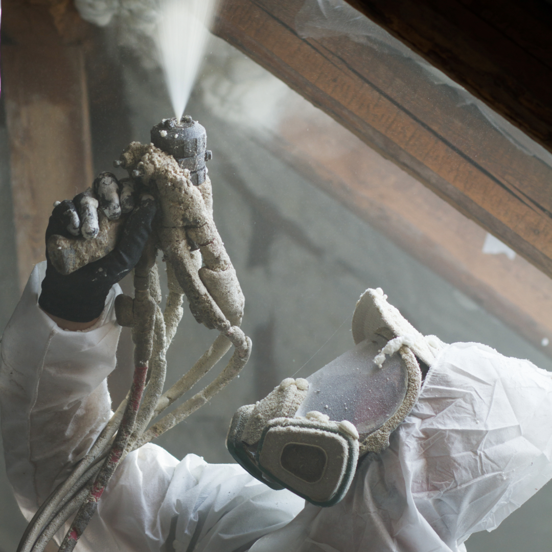 Insulation foam and fiberglass installation