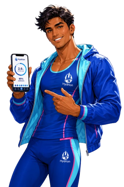 Hydrion Android athlete presenting the app