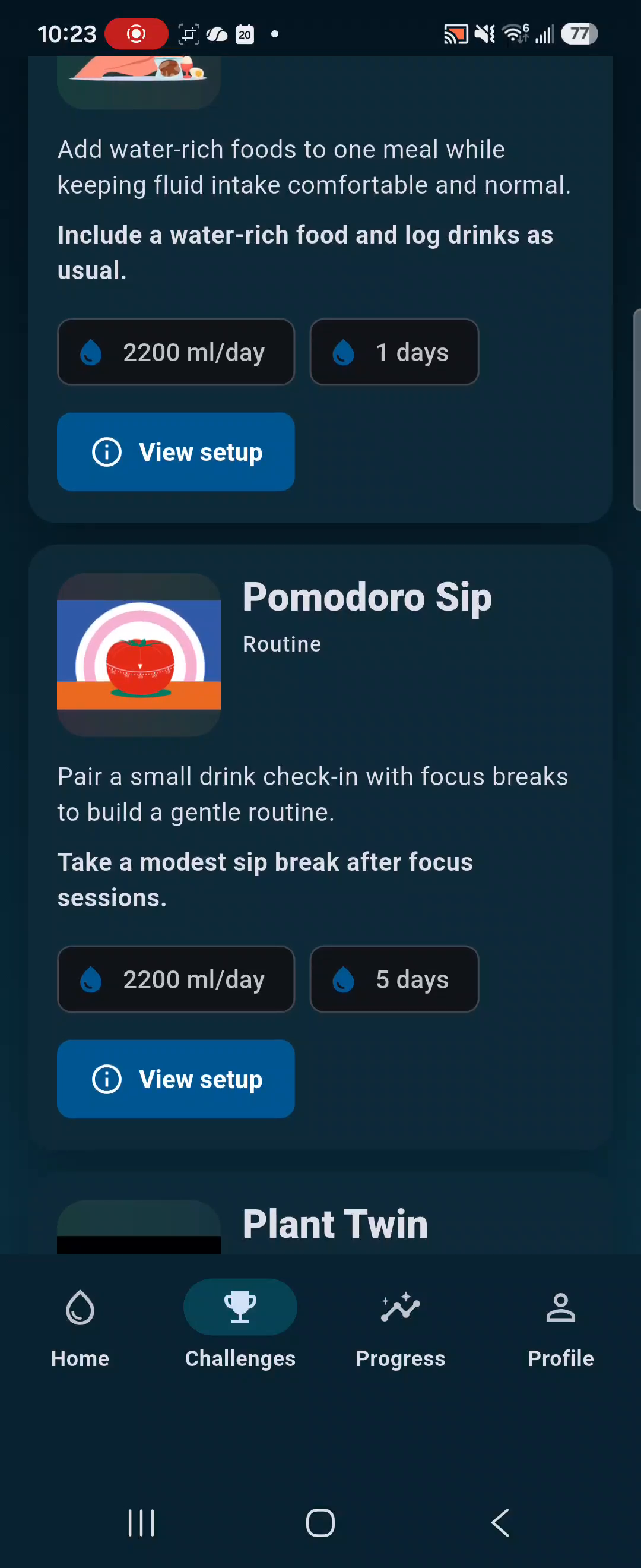 Hydrion Pomodoro Sip challenge