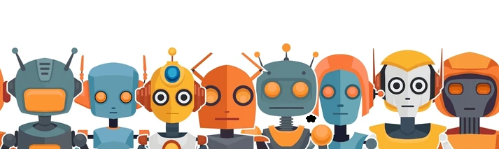 Robotics banner — sensors, servos, camera rig